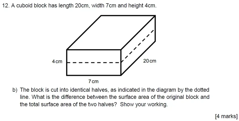 Question 12(b) - Ampleforth College Year 9 Academic Scholarship Specimen Paper