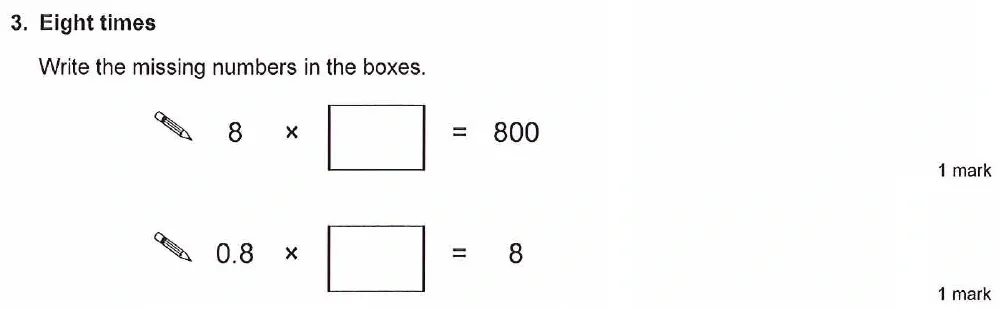 Question 03 - Ashford School Year 9 Maths Entrance Exam Sample Paper