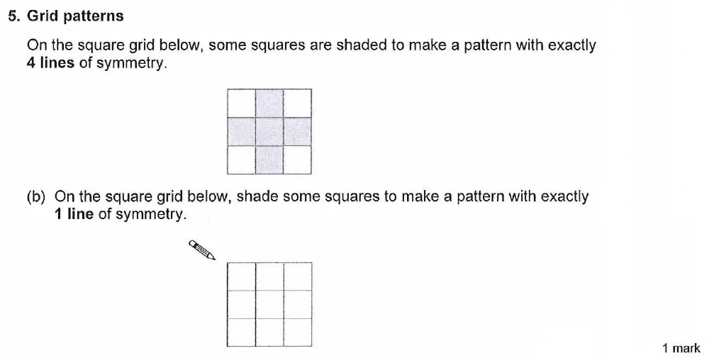 Question 05(b) - Ashford School Year 9 Maths Entrance Exam Sample Paper