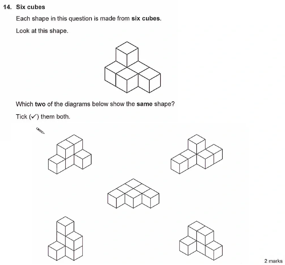 Question 14 - Ashford School Year 9 Maths Entrance Exam Sample Paper