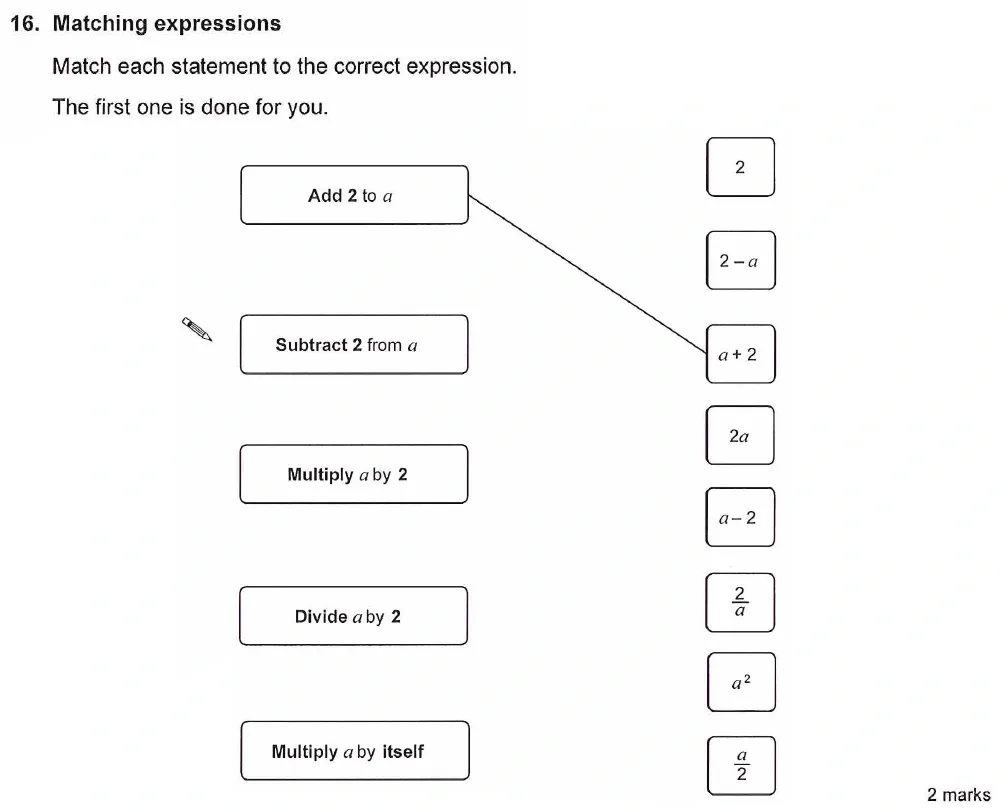 Question 16 - Ashford School Year 9 Maths Entrance Exam Sample Paper 2026