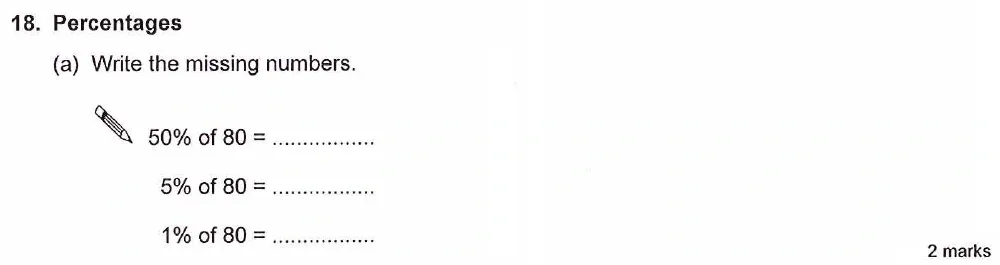 Question 18(a) - Ashford School Year 9 Maths Entrance Exam Sample Paper 2026