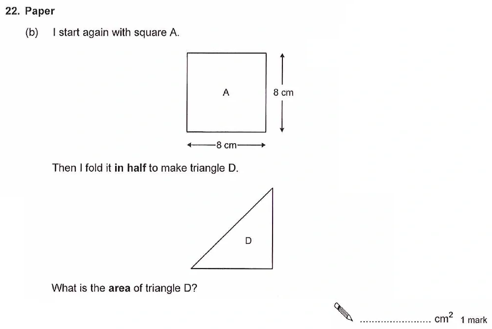 Question 22(b) - Ashford School Year 9 Maths Entrance Exam Sample Paper 2026