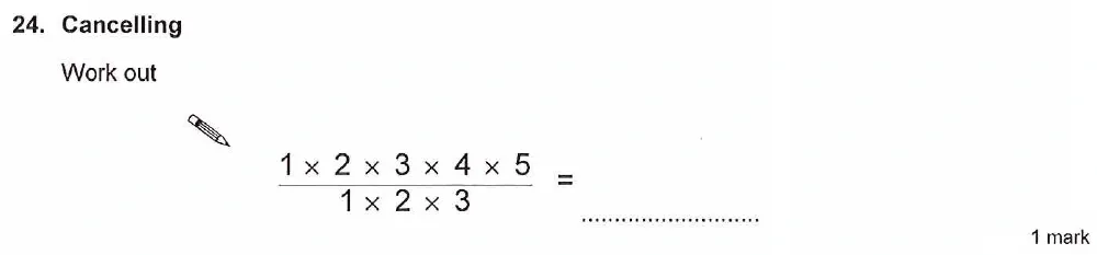 Question 24(a) - Ashford School Year 9 Maths Entrance Exam Sample Paper 2026