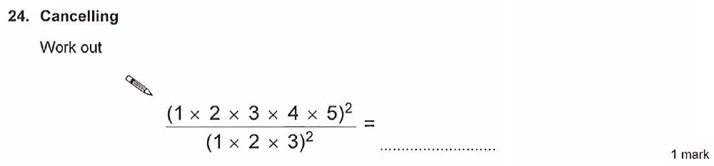 Question 24(b) - Ashford School Year 9 Maths Entrance Exam Sample Paper