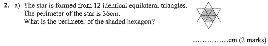 Question 2(a) - Bancroft's School – 13 Plus Maths Entrance Exam – Specimen Paper 2023