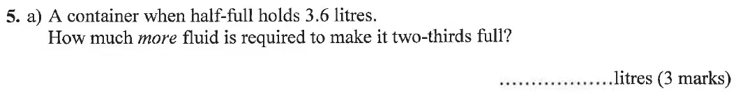 Question 5(a) - Bancroft's School – 13 Plus Maths Entrance Exam – Specimen Paper 2023