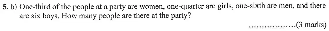 Question 5(b) - Bancroft's School – 13 Plus Maths Entrance Exam – Specimen Paper 2023
