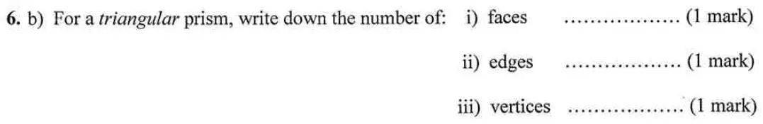Question 6(b)(6(b)(i),6(b)(ii),6(b)(iii)) - Bancroft's School – 13 Plus Maths Entrance Exam – Specimen Paper 2023