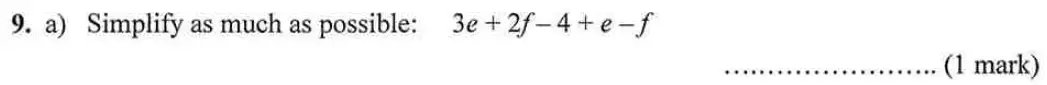 Question 9(a) - Bancroft's School – 13 Plus Maths Entrance Exam – Specimen Paper 2023