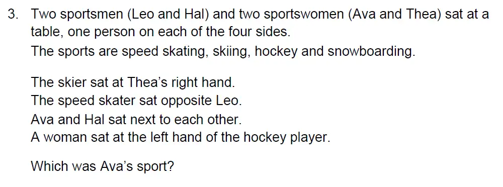 Question 3 - Benenden School - 13 Plus Maths Scholarship Paper 2022