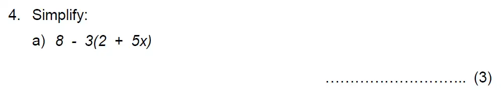 Question 4(a) - Benenden School - 13 Plus Maths Scholarship Paper 2022