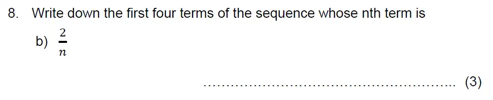 Question 8(b) - Benenden School - 13 Plus Maths Scholarship Paper 2022