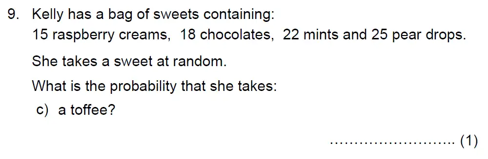 Question 9(c) - Benenden School - 13 Plus Maths Scholarship Paper 2022