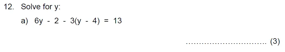 Question 12(a) - Benenden School - 13 Plus Maths Scholarship Paper 2022