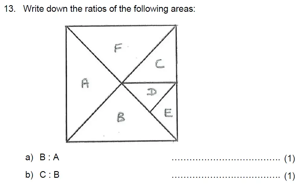 Question 13(13(a),13(b)) - Benenden School - 13 Plus Maths Scholarship Paper 2022