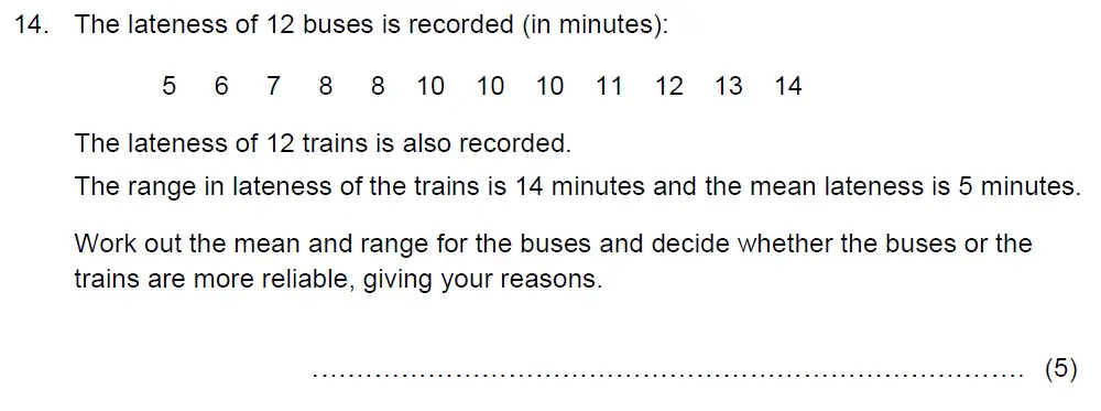 Question 14 - Benenden School - 13 Plus Maths Scholarship Paper 2022