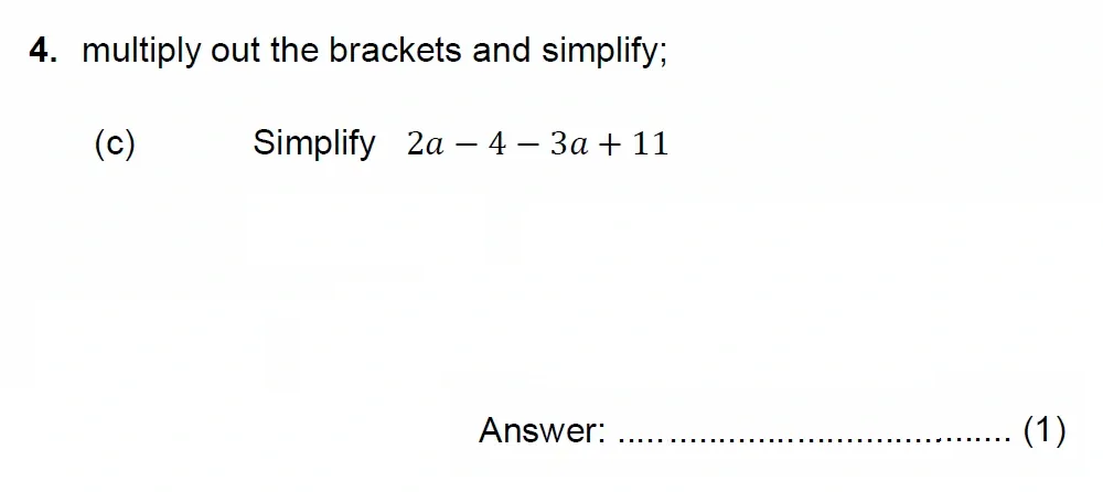 Question 04(c) - Chigwell School 13 Plus Maths Specimen Paper