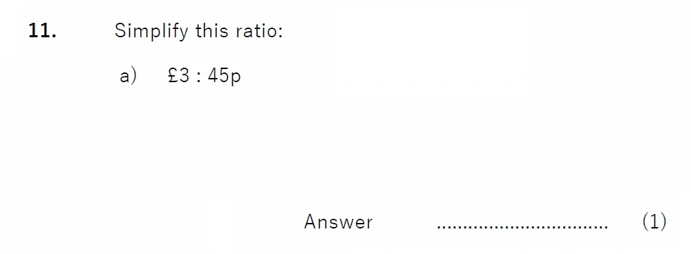 Question 11(a) - Chigwell School 13 Plus Maths Specimen Paper