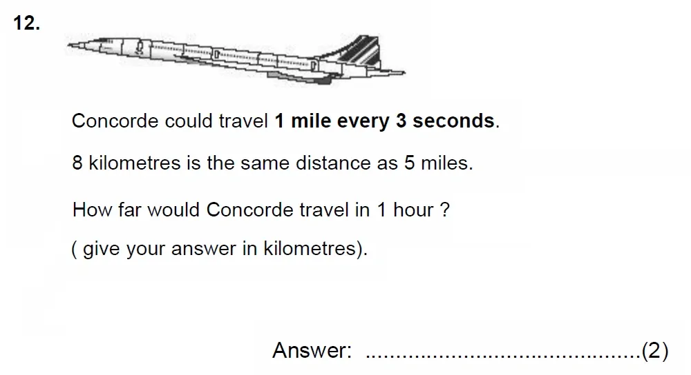 Question 12 - Chigwell School 13 Plus Maths Specimen Paper