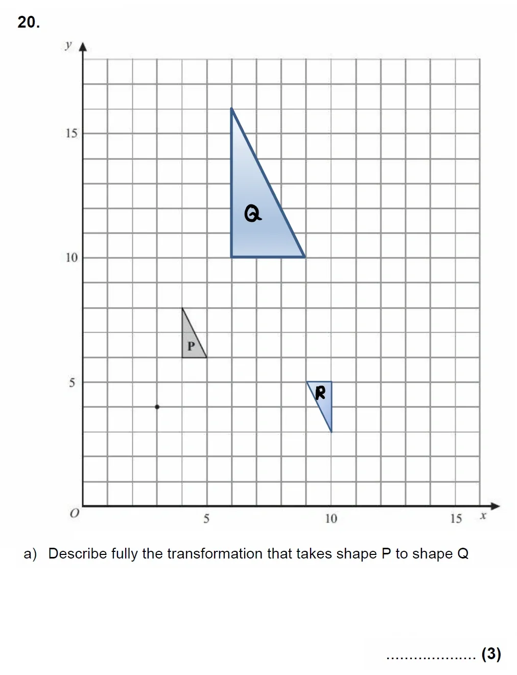 Question 20(a) - Chigwell School 13 Plus Maths Specimen Paper