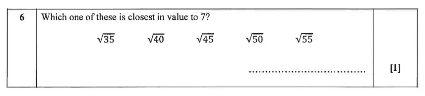 Question 6 - Christ’s Hospital – Residential Assessment Year 9 Maths 2014