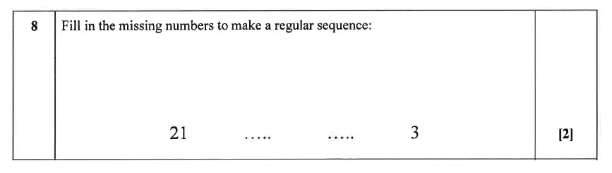 Question 8 - Christ’s Hospital – Residential Assessment Year 9 Maths 2014