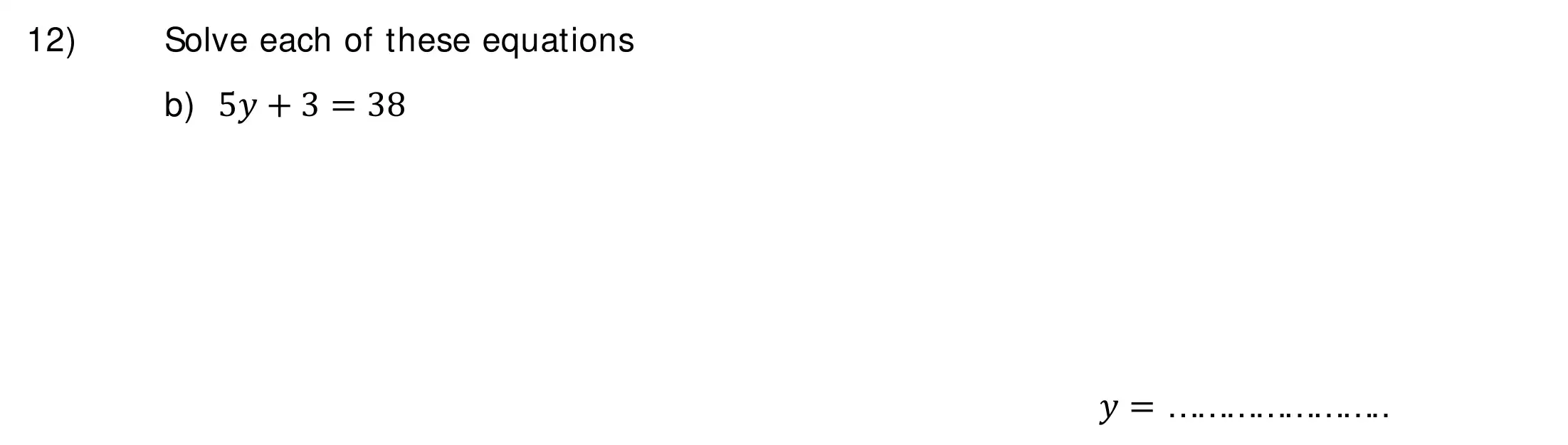 Question 12(b) - Colfe's School 13 Plus Examination Maths Sample Paper 2026