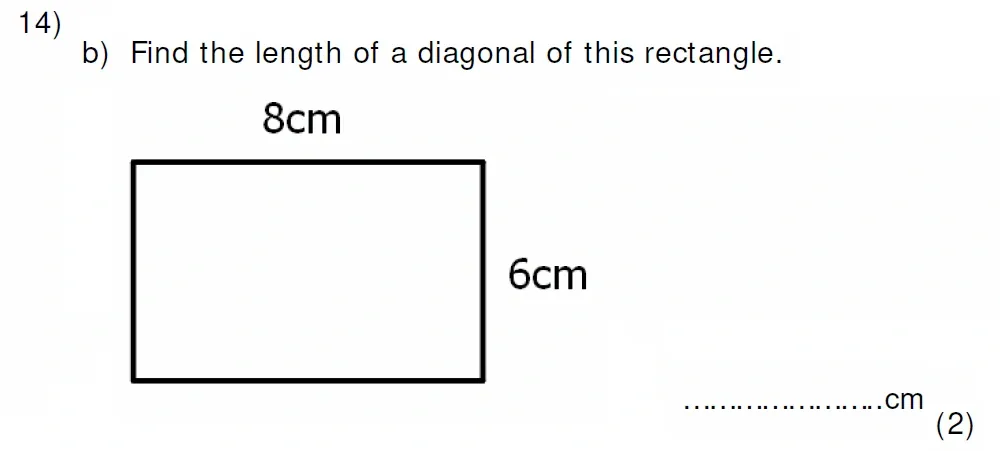 Question 14(b) - Colfe's School 13 Plus Examination Maths Sample Paper