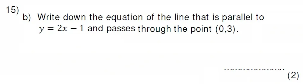 Question 12(b) - Colfe's School 13 Plus Examination Maths Sample Paper