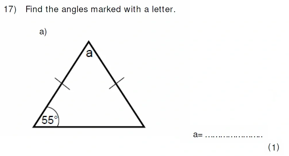 Question 17(a) - Colfe's School 13 Plus Examination Maths Sample Paper