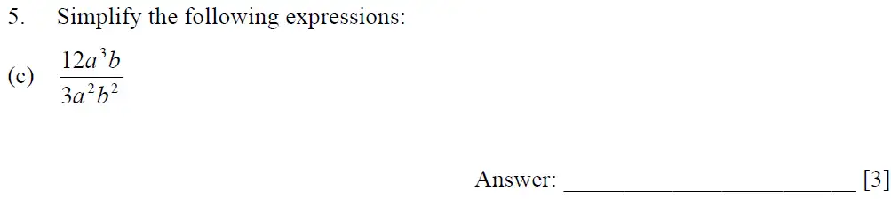 Question 5(c) - Dulwich College – 13 Plus Maths Sample Paper 1 2023