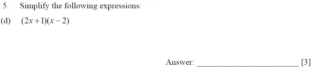 Question 5(d) - Dulwich College – 13 Plus Maths Sample Paper 1 2023