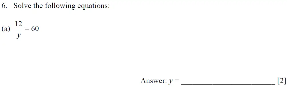 Question 6(a) - Dulwich College – 13 Plus Maths Sample Paper 1 2023
