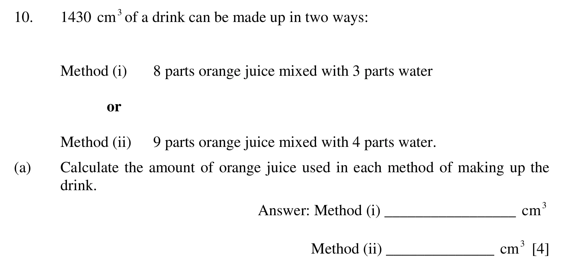 Question 10(a) - Dulwich College – 13 Plus Maths Sample Paper 1 2023