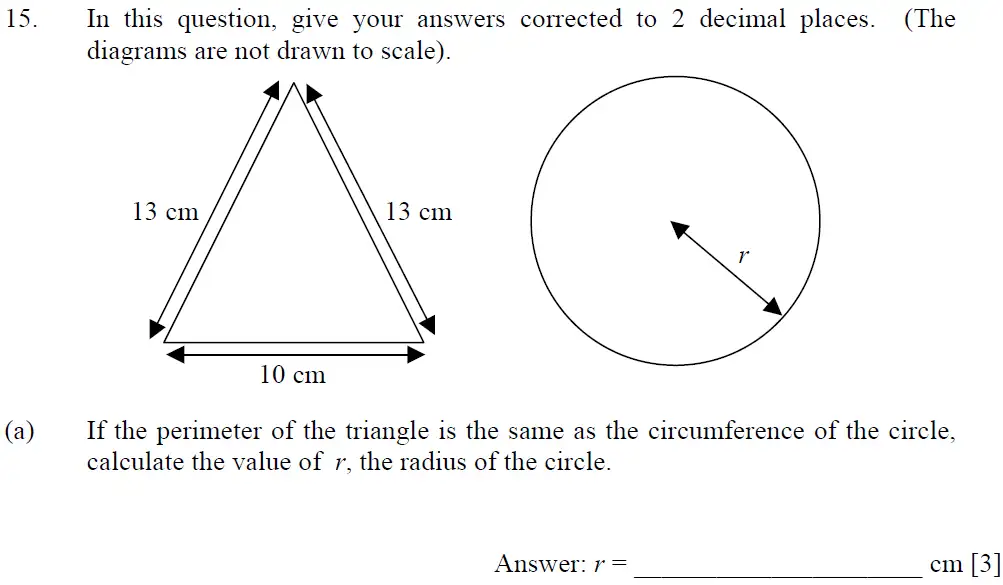 Question 15(a) - Dulwich College – 13 Plus Maths Sample Paper 1 2023