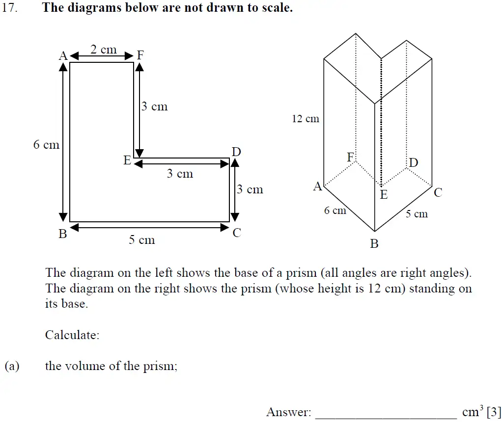 Question 17(a) - Dulwich College – 13 Plus Maths Sample Paper 1 2023