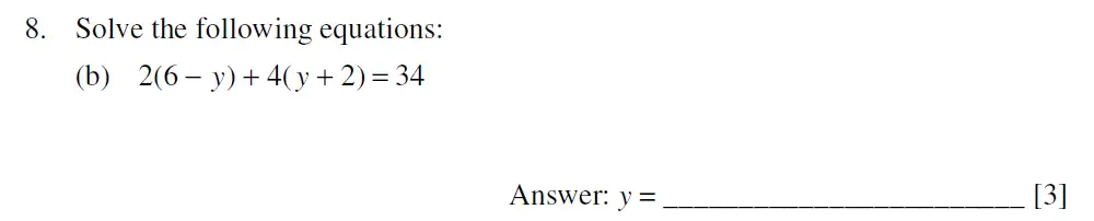 Question 8(b) - Dulwich College – 13 Plus Maths Sample Paper 2 2023