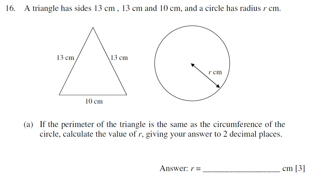 Question 16(a) - Dulwich College – 13 Plus Maths Sample Paper 2 2023