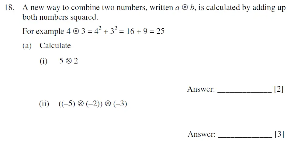 Question 18(18(a)(i),18(a)(ii)) - Dulwich College – 13 Plus Maths Sample Paper 2 2023