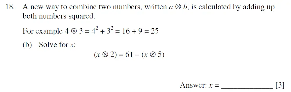 Question 18(b) - Dulwich College – 13 Plus Maths Sample Paper 2 2023