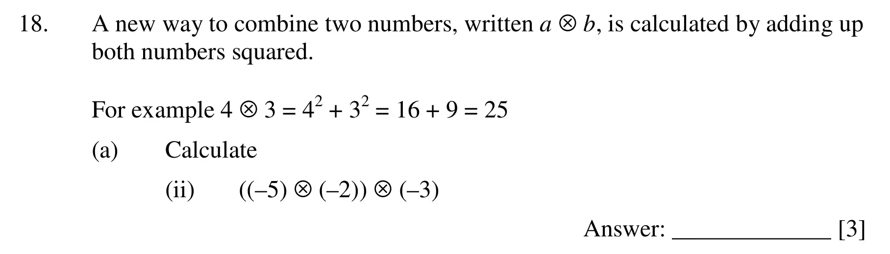 Question 18(a (ii)) - Dulwich College – 13 Plus Maths Sample Paper 2 2023