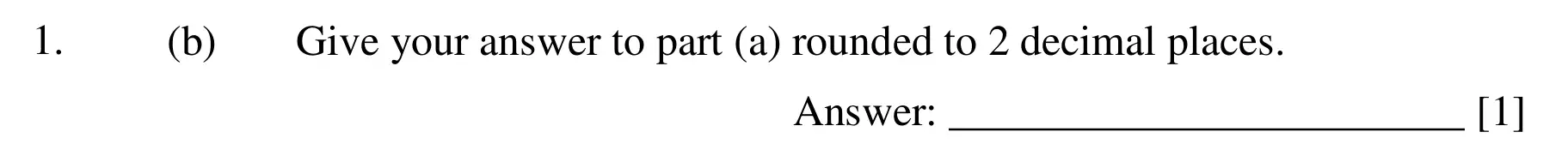 Question 1(b) - Dulwich College – 13 Plus Maths Sample Paper 2 2023