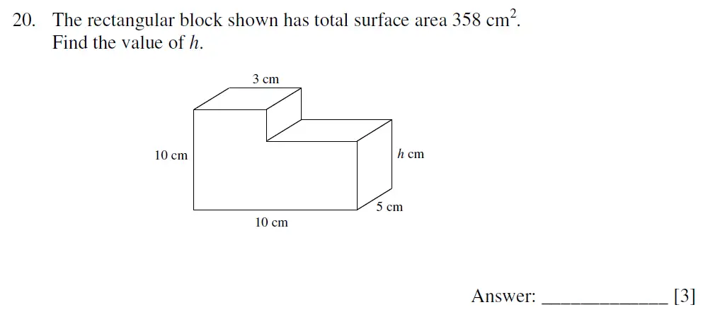 Question 20 - Dulwich College – 13 Plus Maths Sample Paper 2 2023