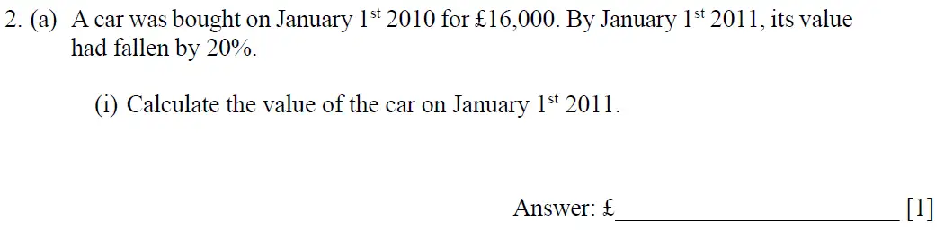 Question 2(a)(i) - Dulwich College – 13 Plus Maths Specimen Paper 2023