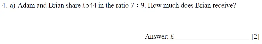 Question 4(a) - Dulwich College – 13 Plus Maths Specimen Paper 2023