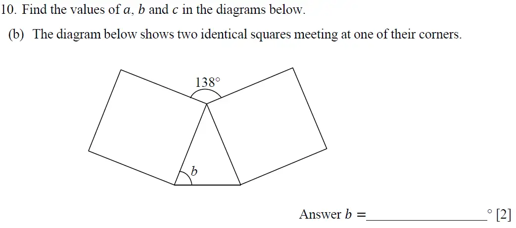 Question 10(b) - Dulwich College – 13 Plus Maths Specimen Paper 2023
