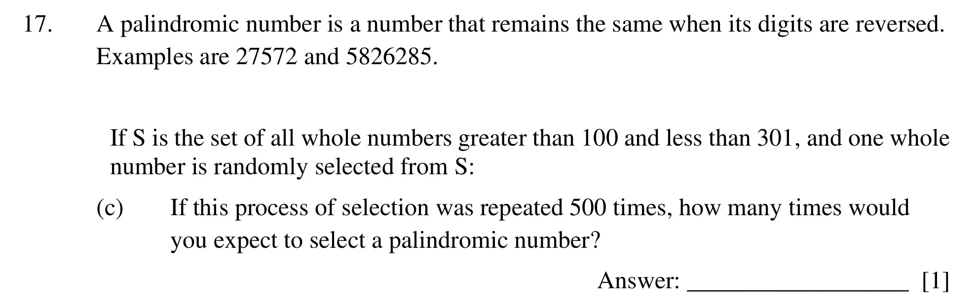 Question 17(c) - Dulwich College – 13 Plus Maths Specimen Paper 2023