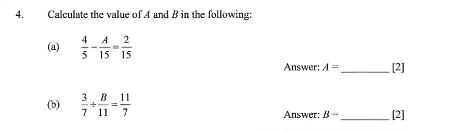 Question 4(a,b)(a,b) - Dulwich College – Year 9 Maths Specimen Paper A 2023