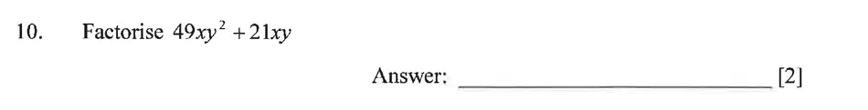 Question 10 - Dulwich College – Year 9 Maths Specimen Paper A 2023